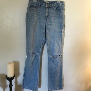Lee Natural Bootcut Knee Ripped Jeans